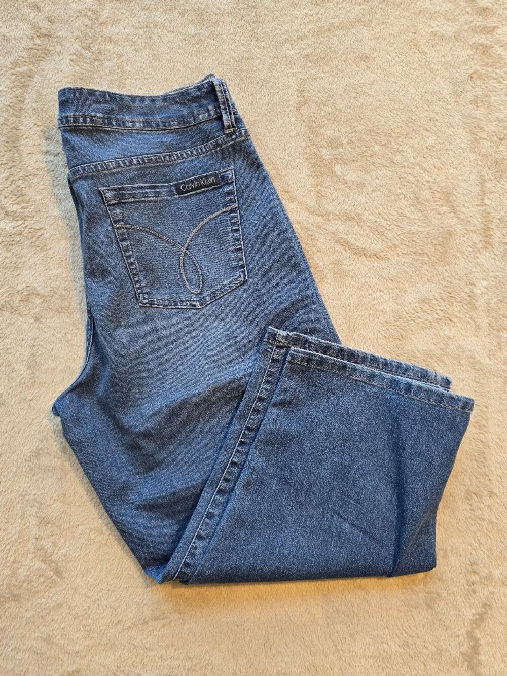 Calvin Klein Jeans Skinny Crop Denim Capris – Medium Wash – Size 32 / 14